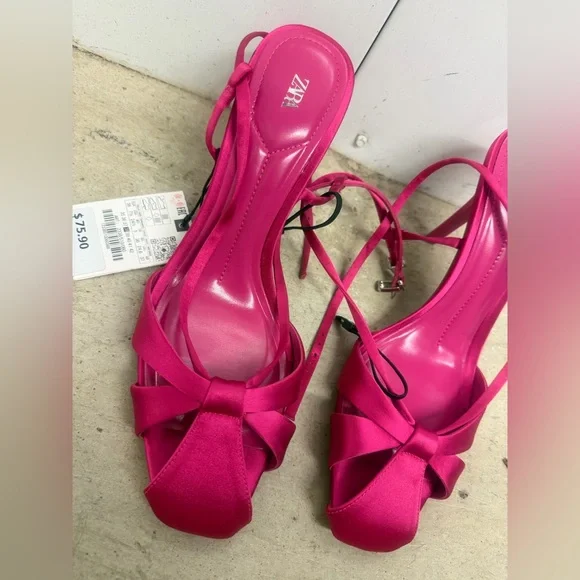 🔥🔥Zara Pink Strappy Heels - Picture 4 of 10